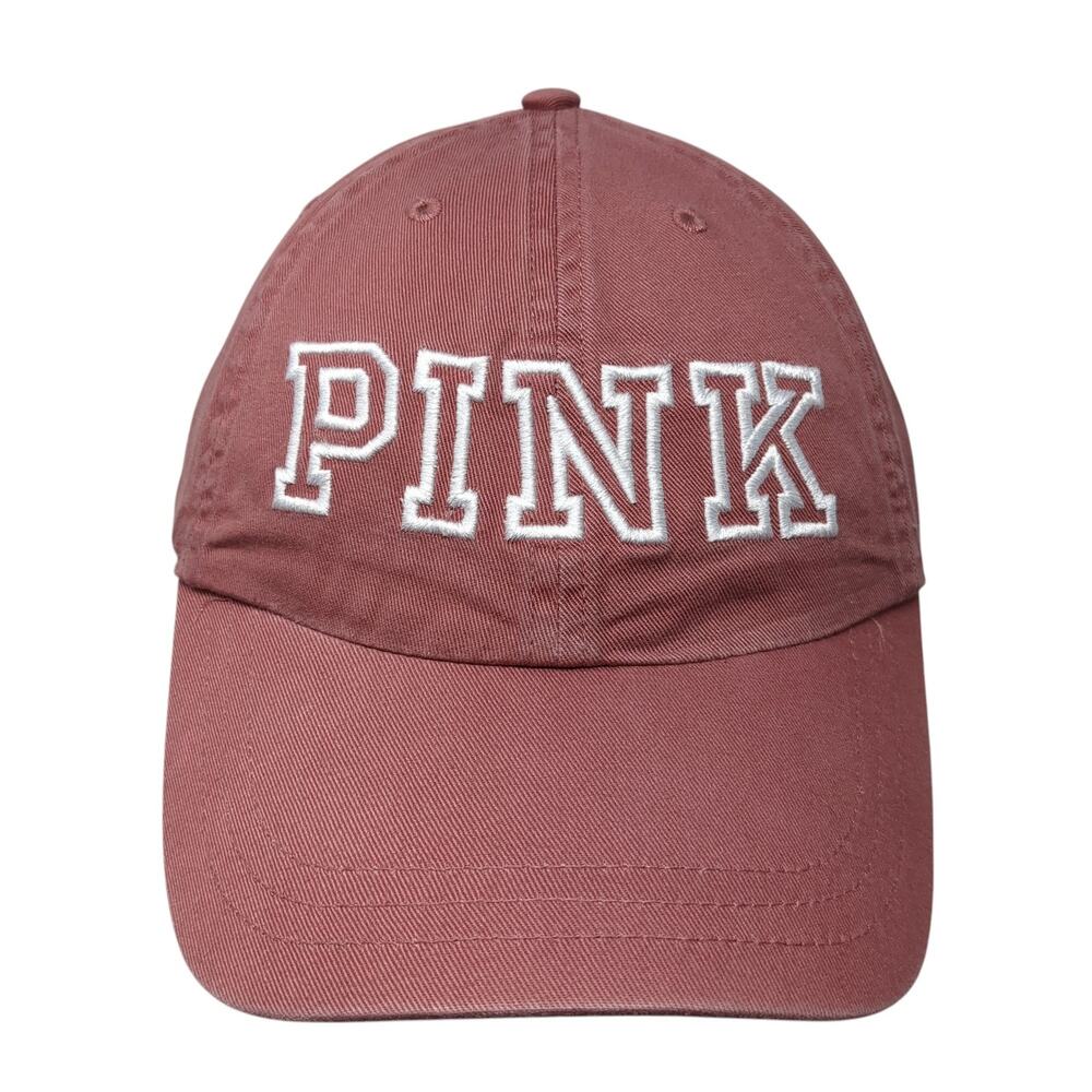 PINK Victoria's Secret Slideback Hat Pink One Size Embroidered Outdoor